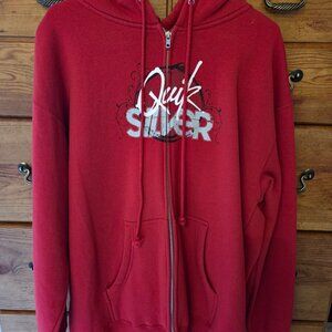 Men's Red zip up Quiksilver Hoodie